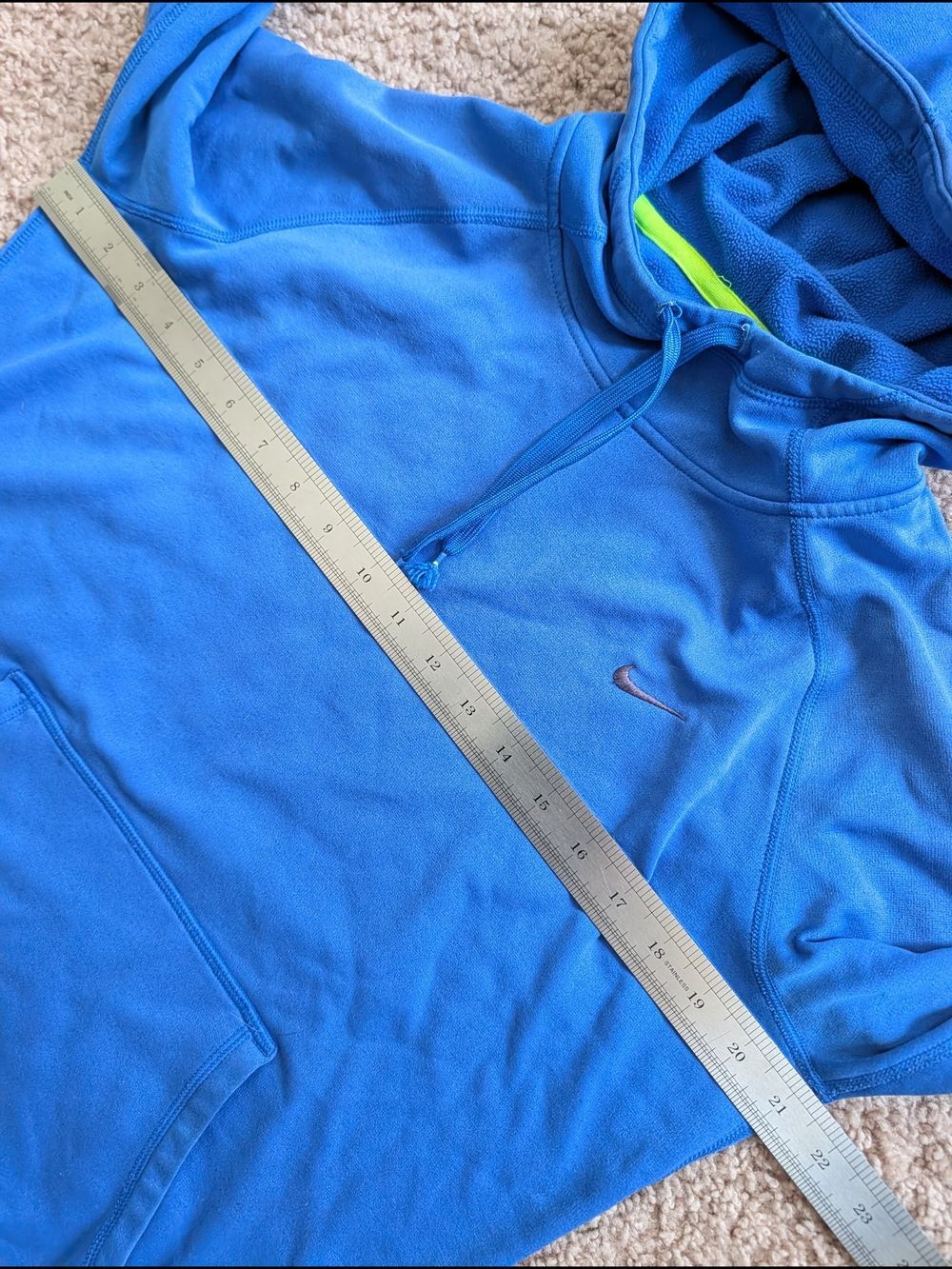 Nike Womens Blue Therma Fit Fleece Activewear Pullover Hoodie Size Large - Picture 8 of 10